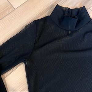 Mesh Turtleneck Bodysuit